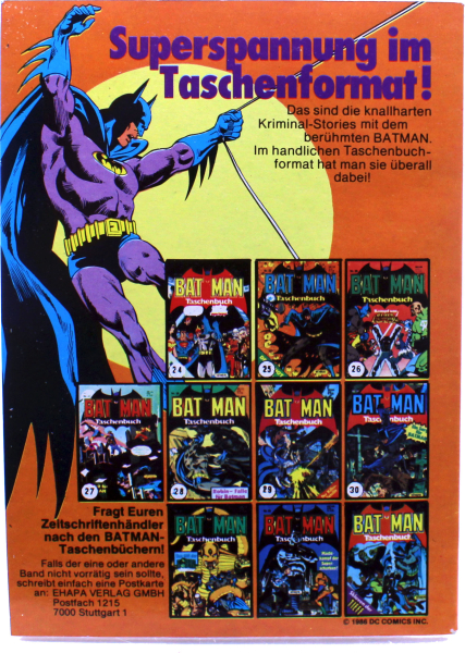 Batman Comic Taschenbuch Nr. 34 (1986) – Superhypnose für Two Face | DC Gotham Klassiker